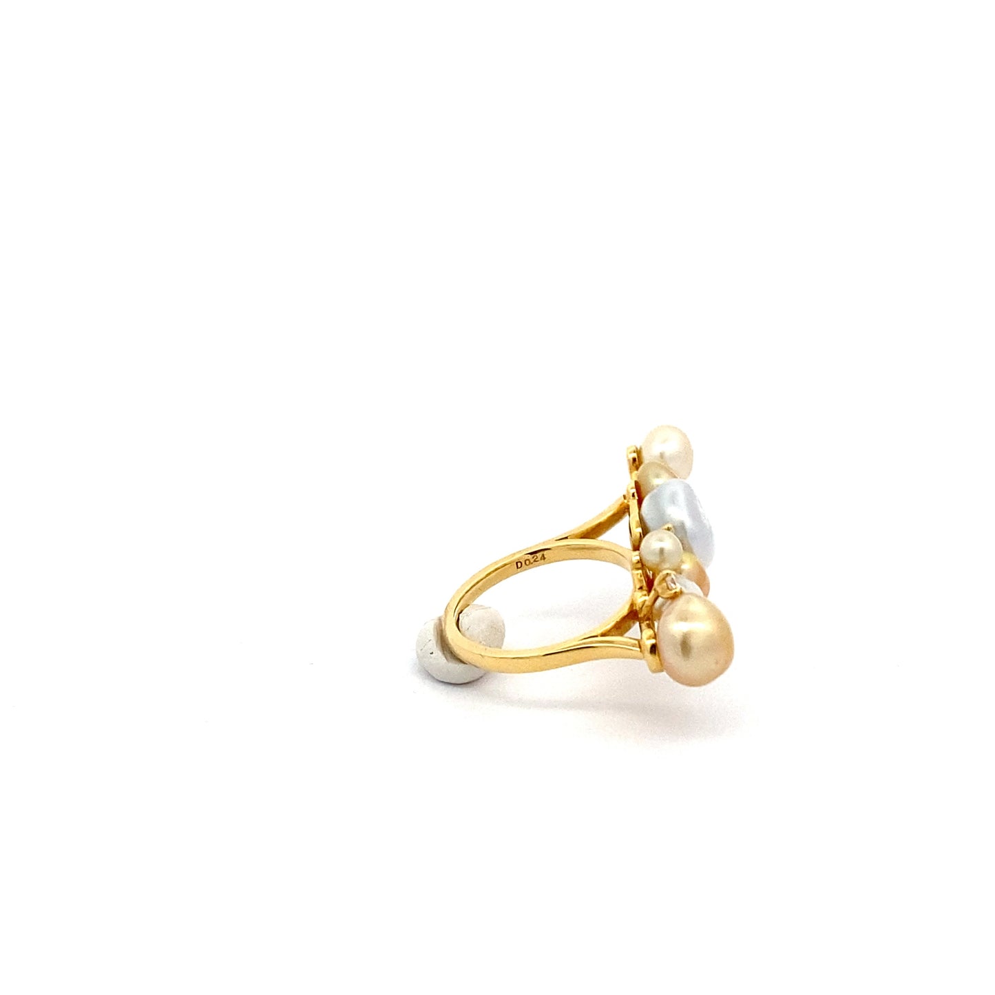 K18YG Diamond Ring
