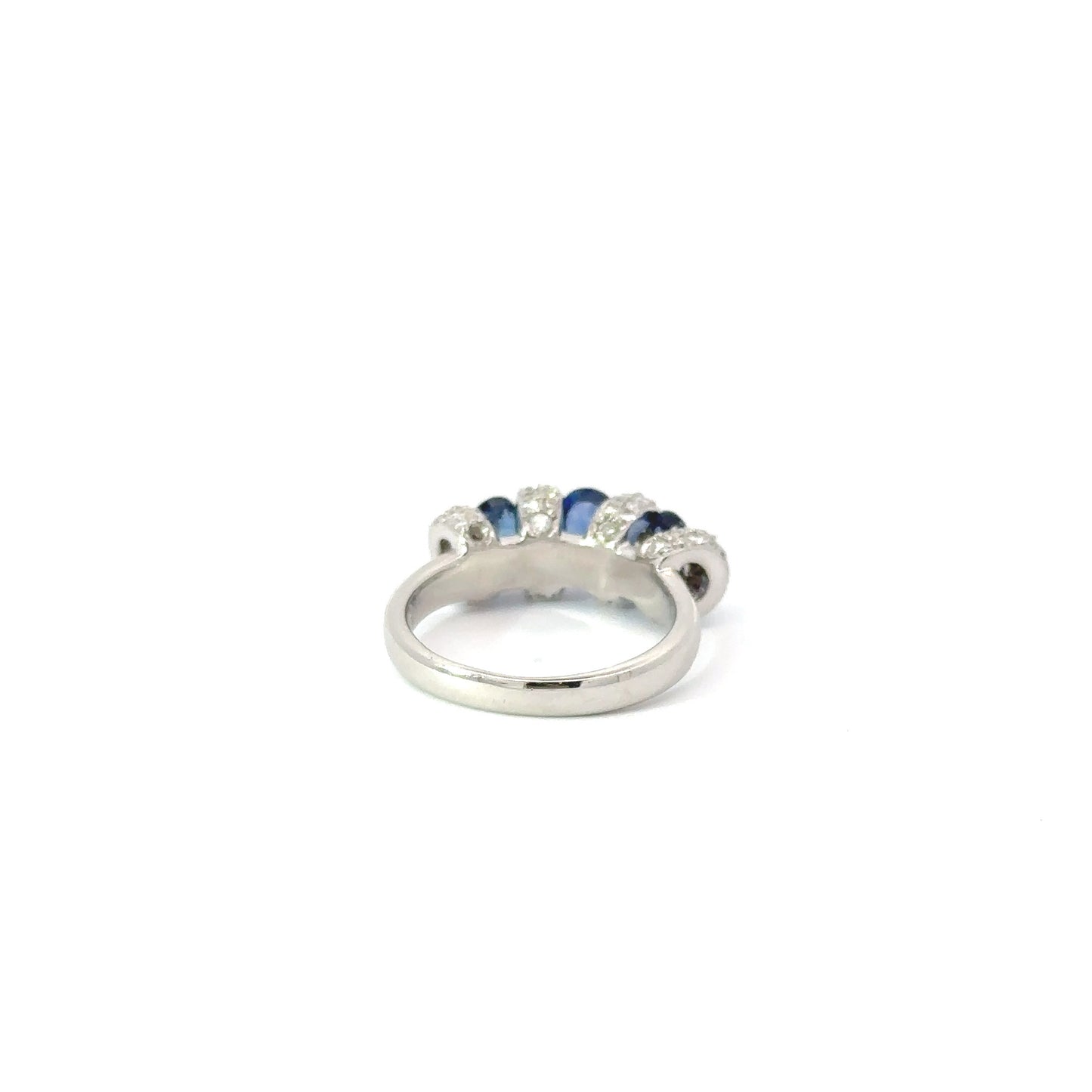Sapphire Diamond Platinum Ring