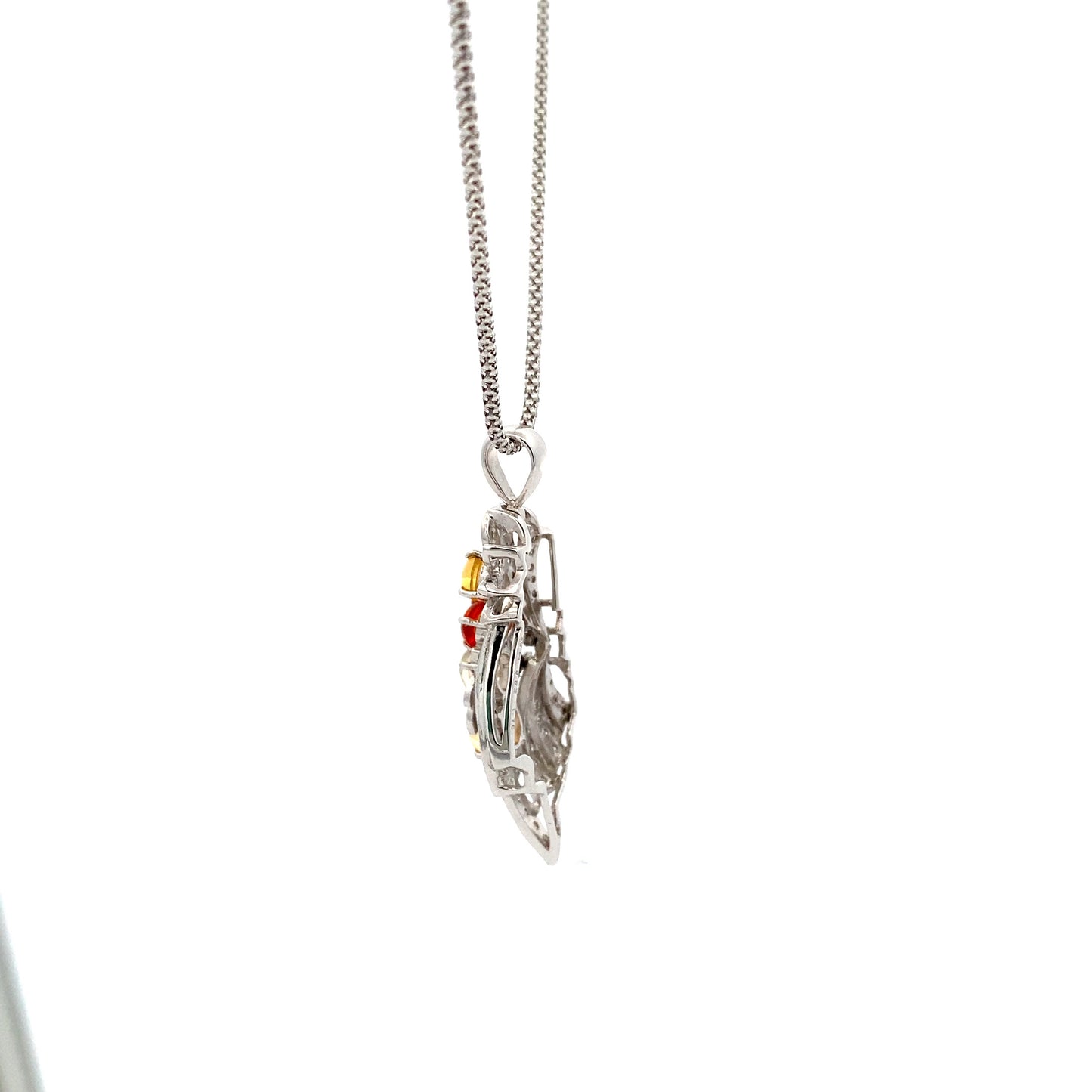 Opal Diamond K18WG Necklace