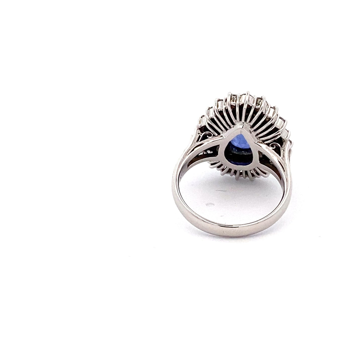 Sapphire Diamond Platinum Ring
