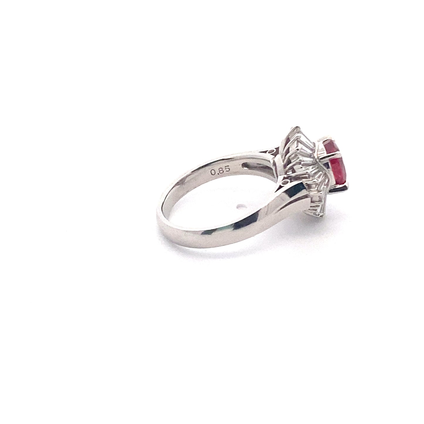 Ruby Diamond Platinum Ring