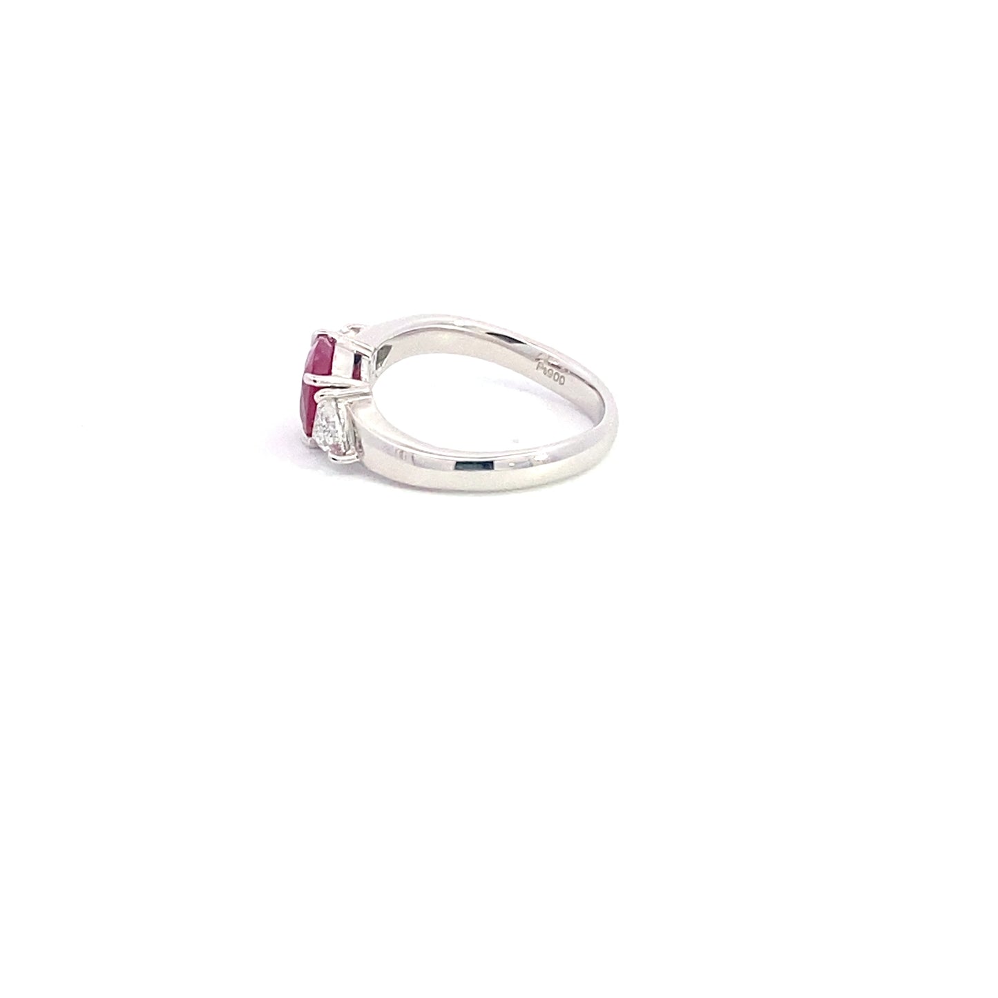 Burma Ruby Diamond Platinum Ring