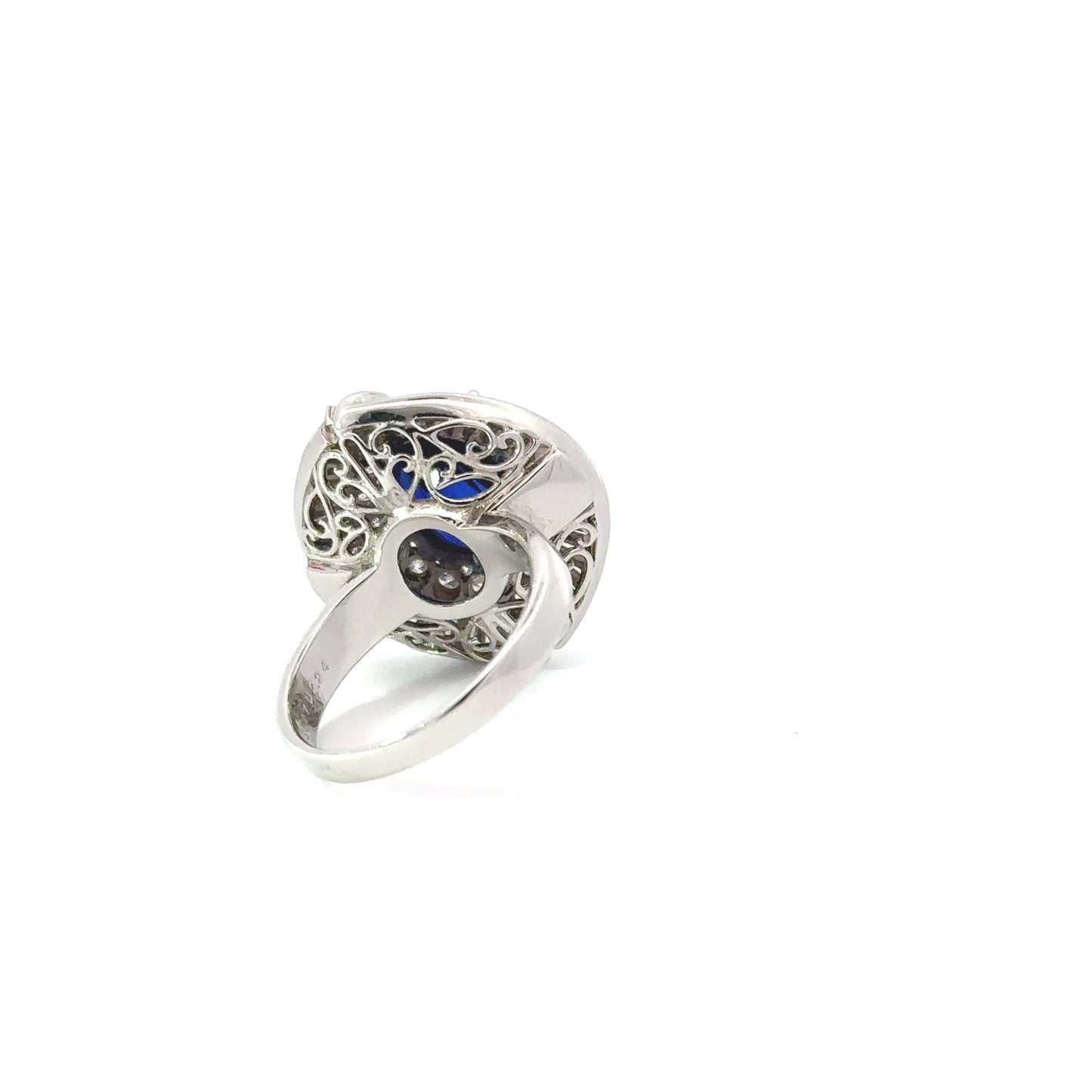 Sapphire Diamond Platinum Ring