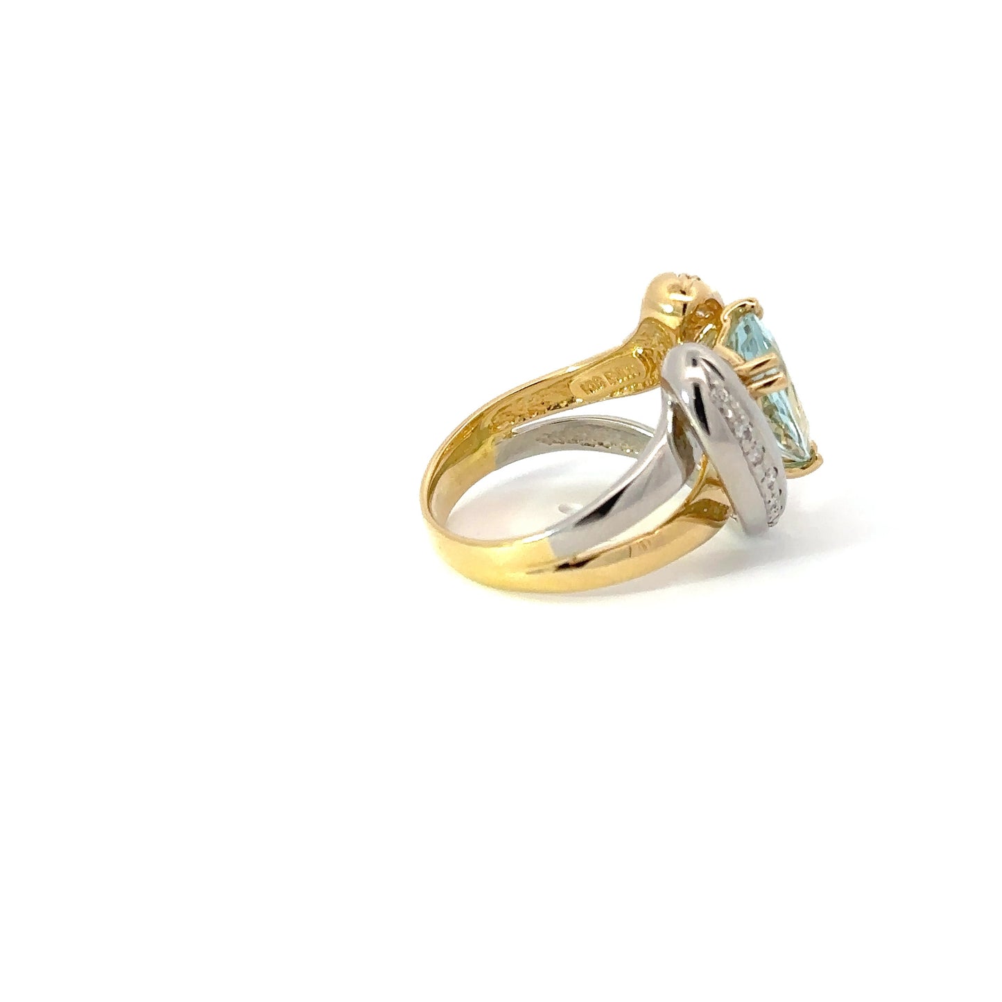 Aquamarine Diamond Ring