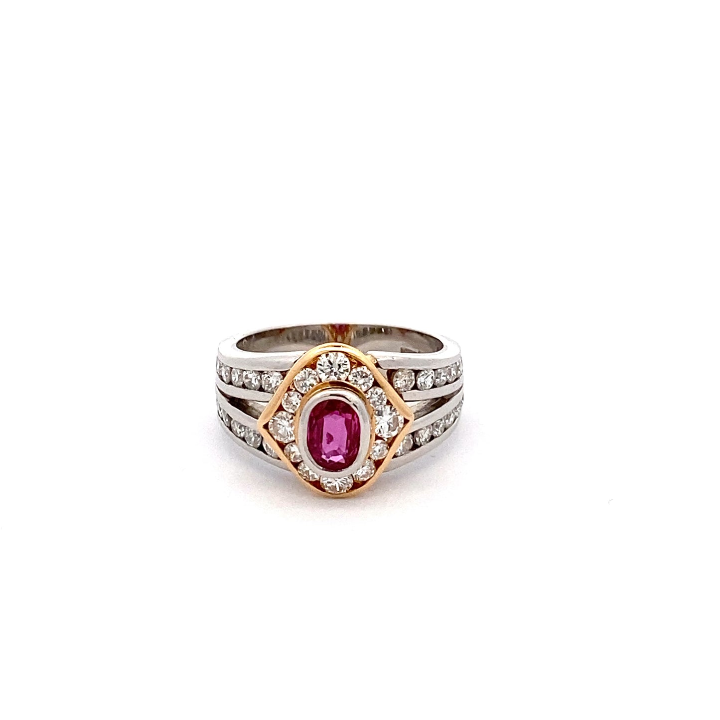 Ruby Diamond PT900/K18 Ring