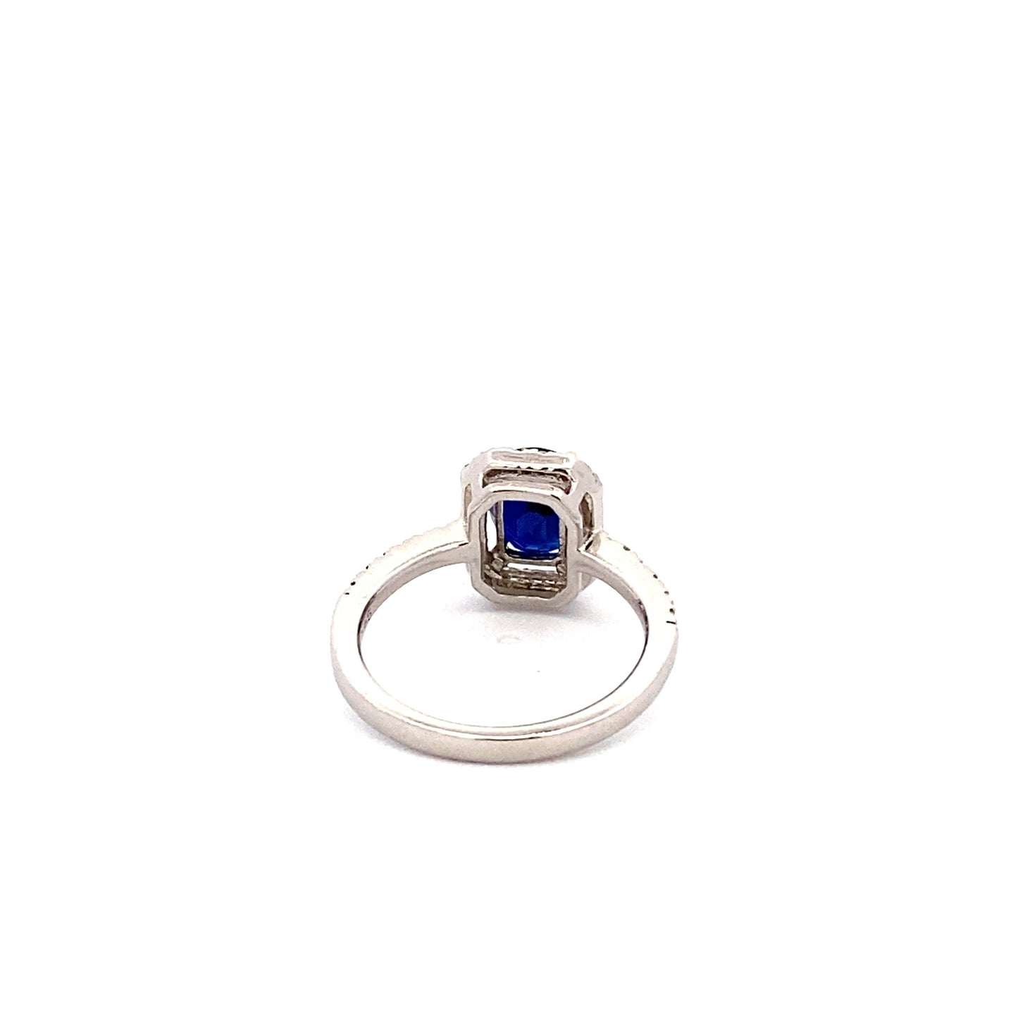 Sapphire Diamond Platinum Ring