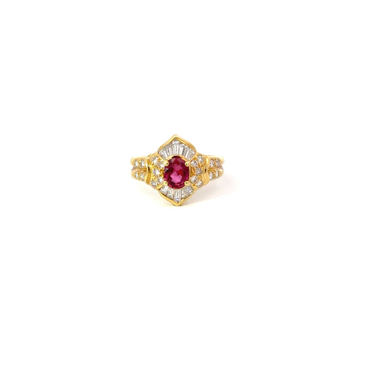 Ruby Diamond K18 Ring