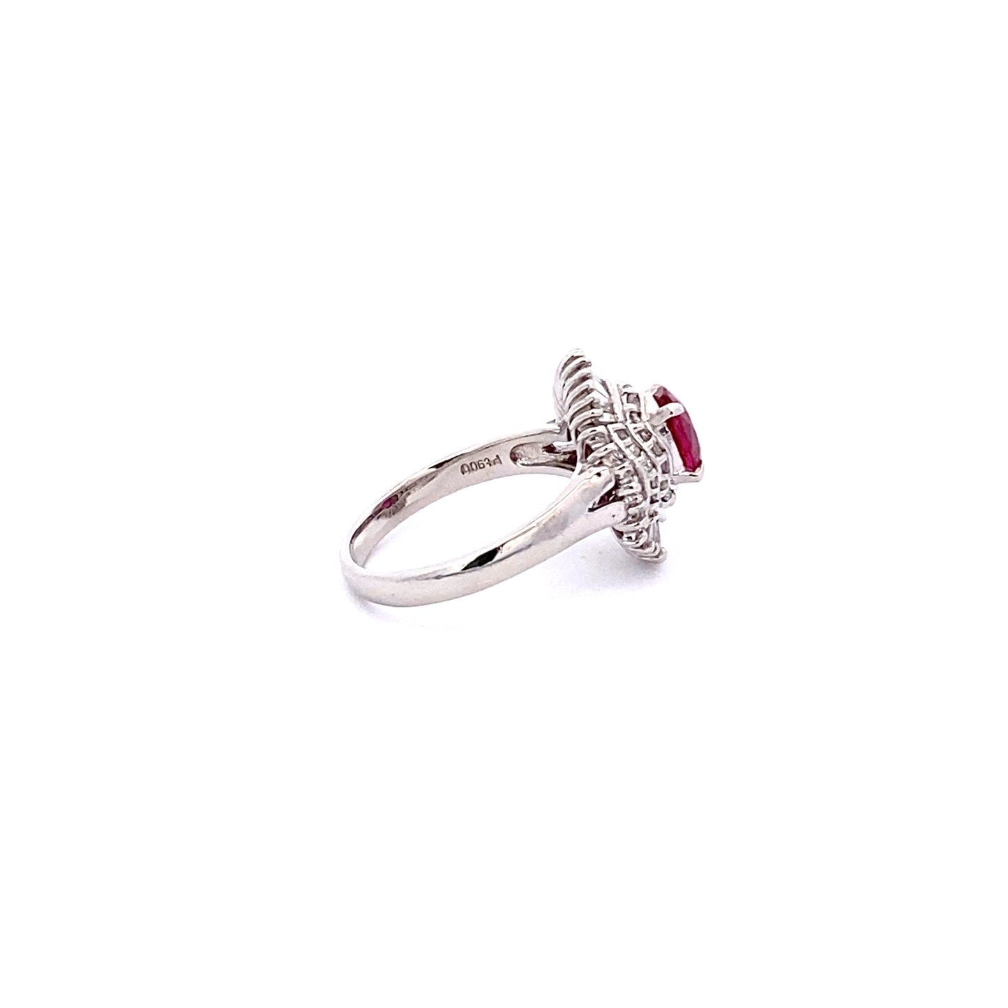 Ruby Diamond Platinum Ring