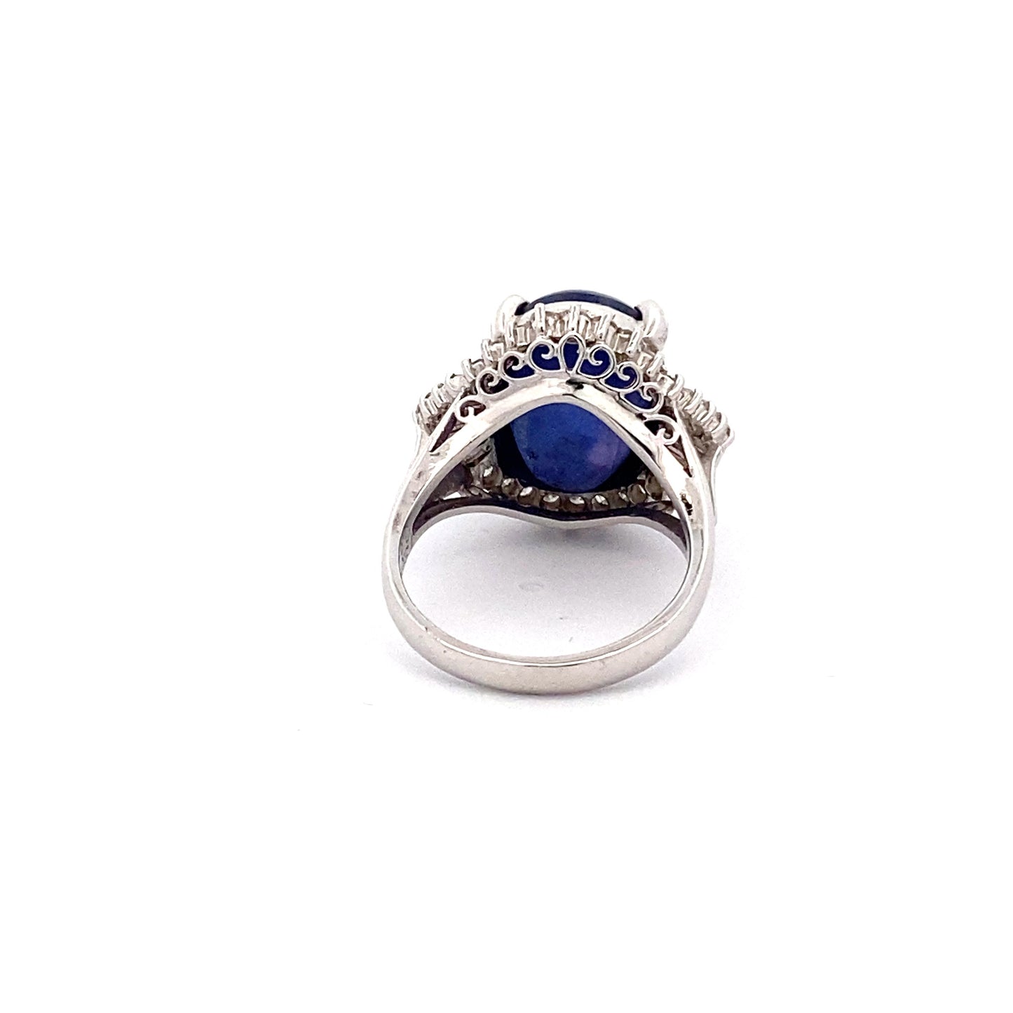 Sapphire Diamond Platinum Ring