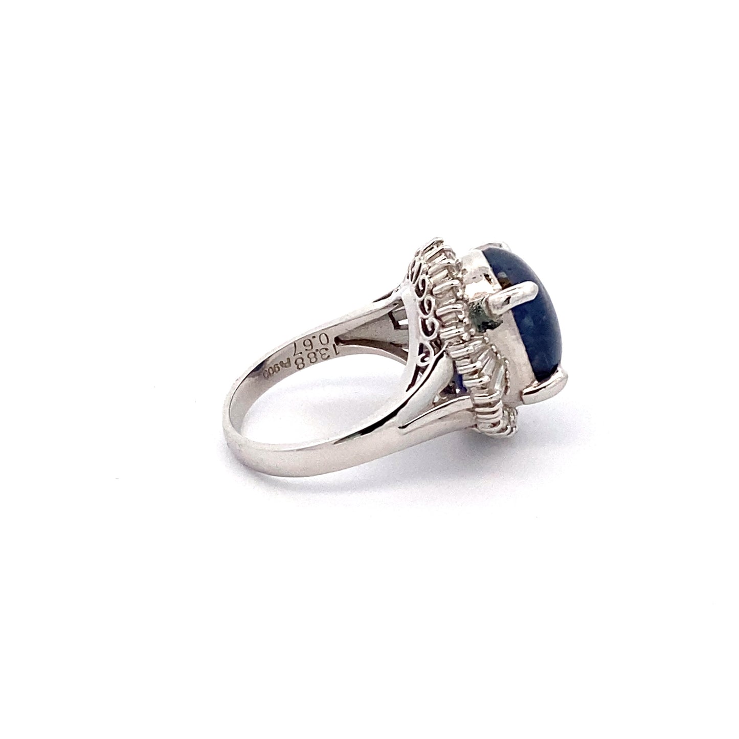 Sapphire Diamond Platinum Ring