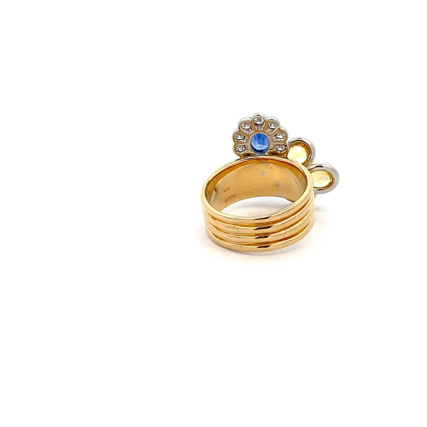 Sapphire Diamond PT900/K18 Ring