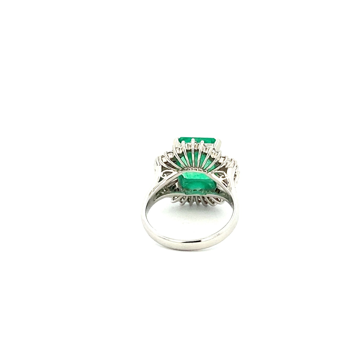 Emerald Diamond Platinum Ring