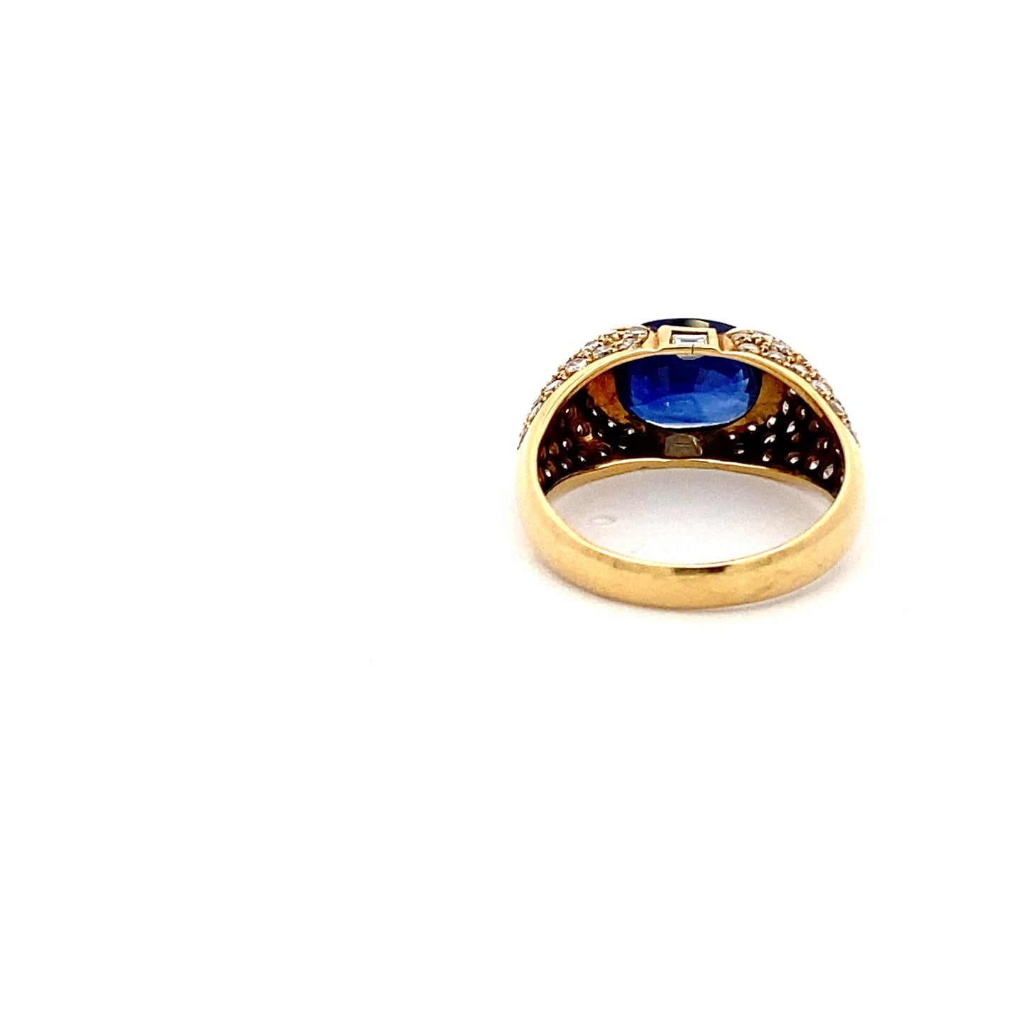 Sapphire Diamond K18YG Ring