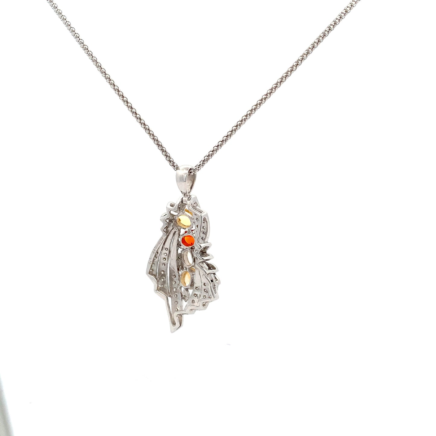 Opal Diamond K18WG Necklace