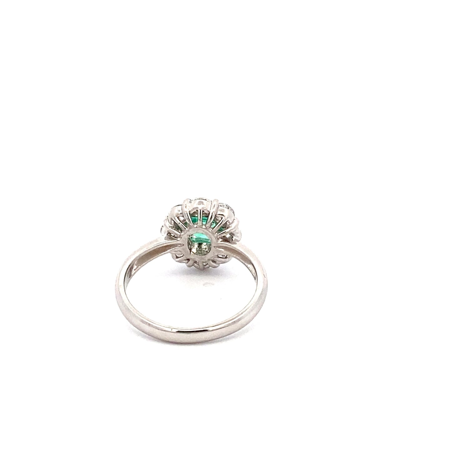 Emerald Diamond Platinum Ring