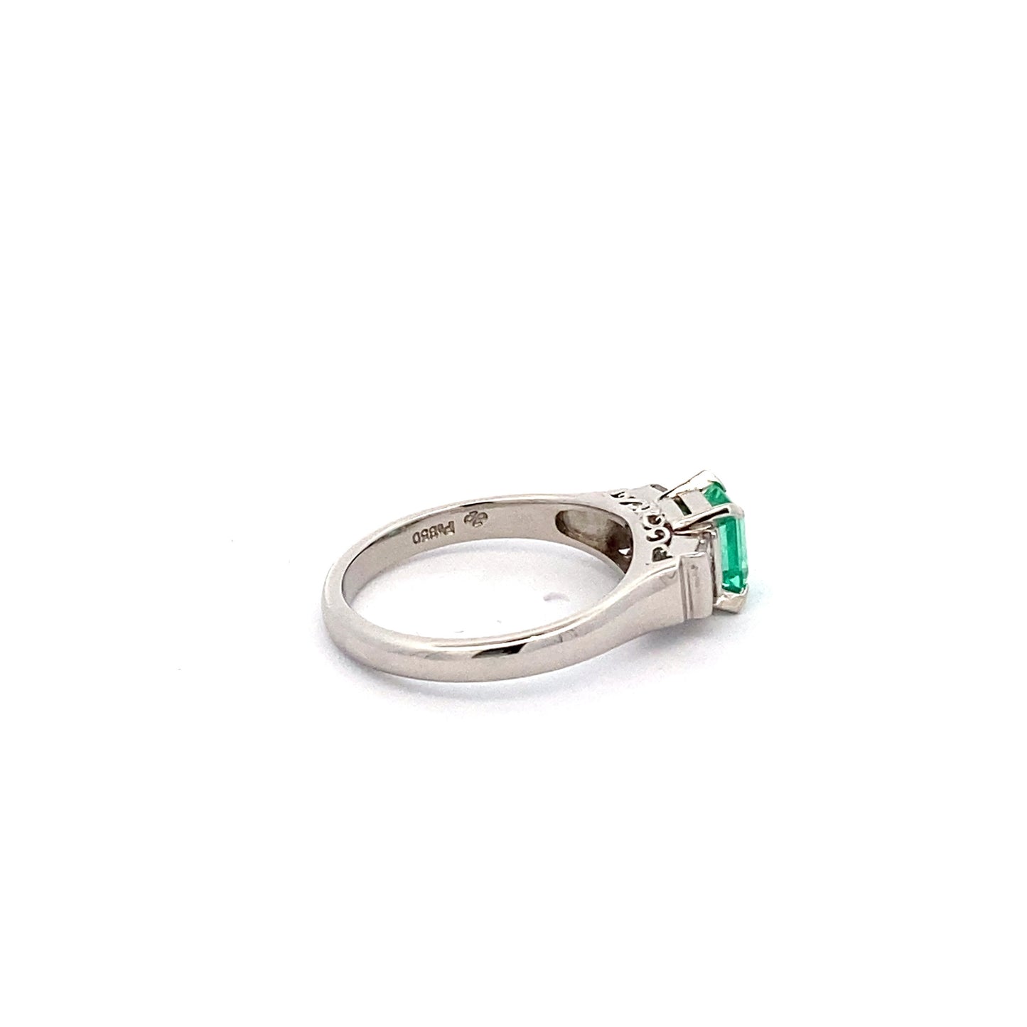 Maki Emerald Diamond Platinum Ring