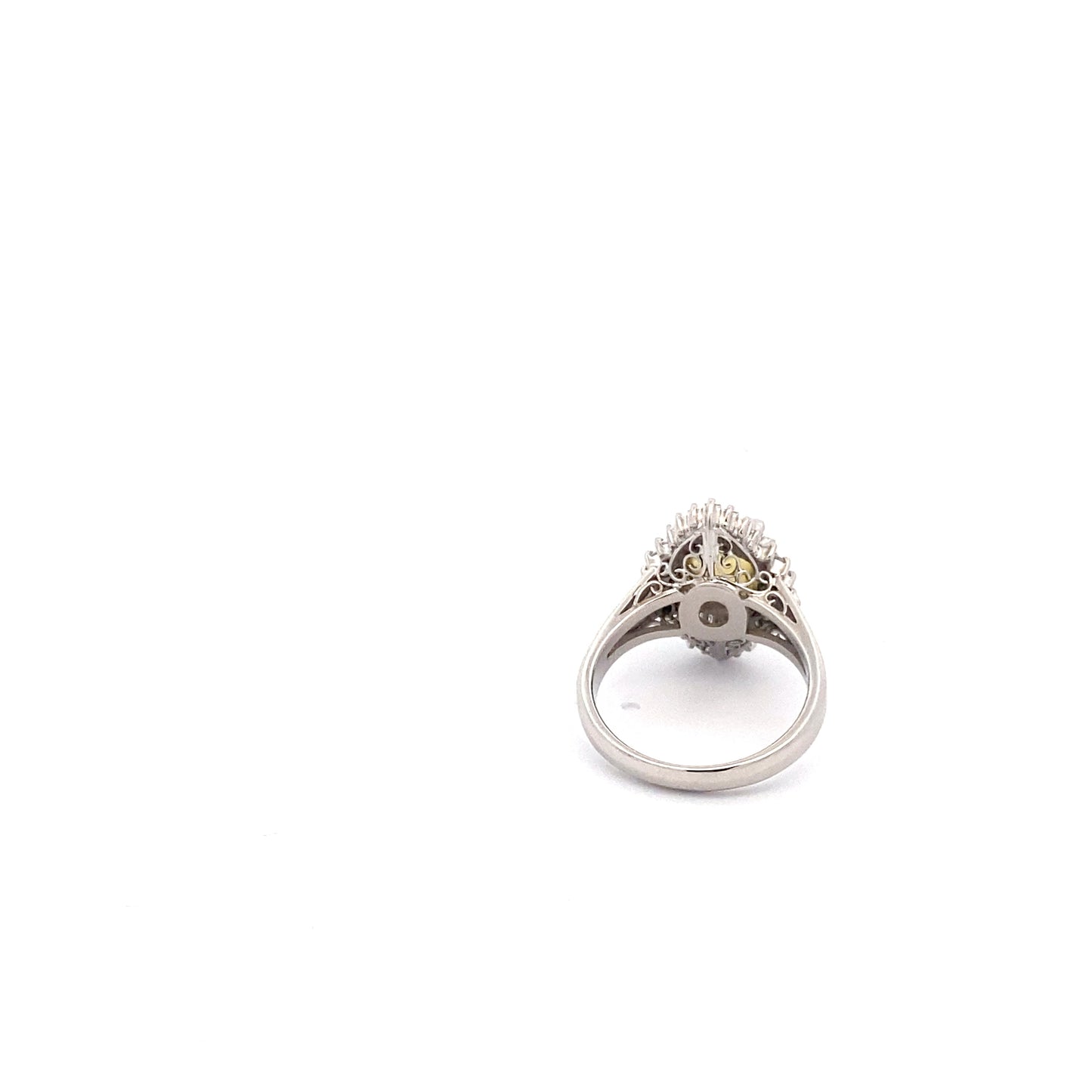 Cats eye Diamond Platinum Ring