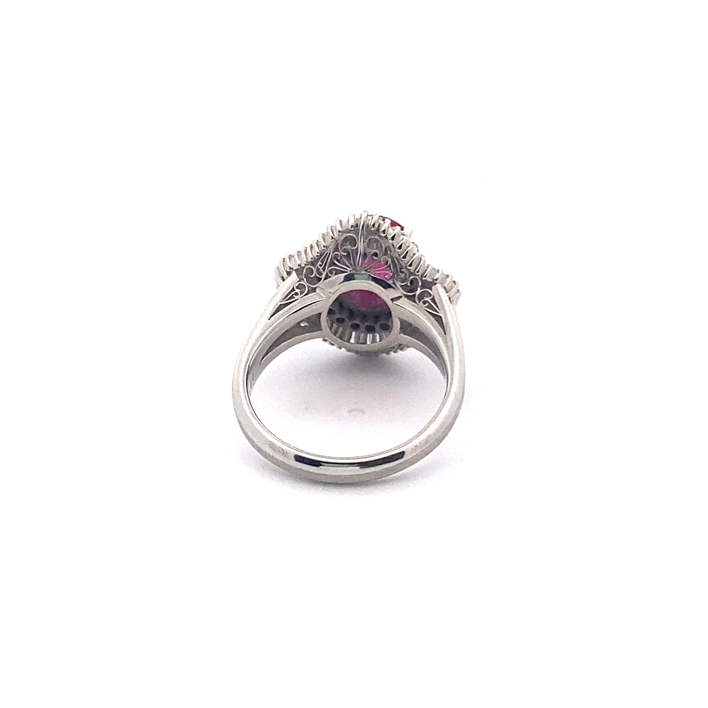 Ruby Diamond Platinum Ring