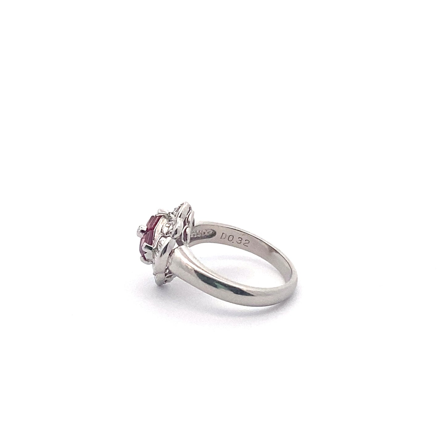 Ruby Diamond Platinum Ring