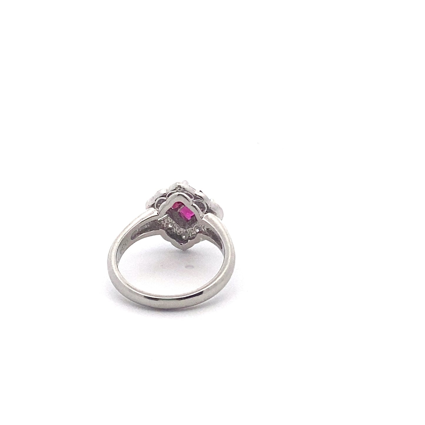 Ruby Diamond Platinum Ring