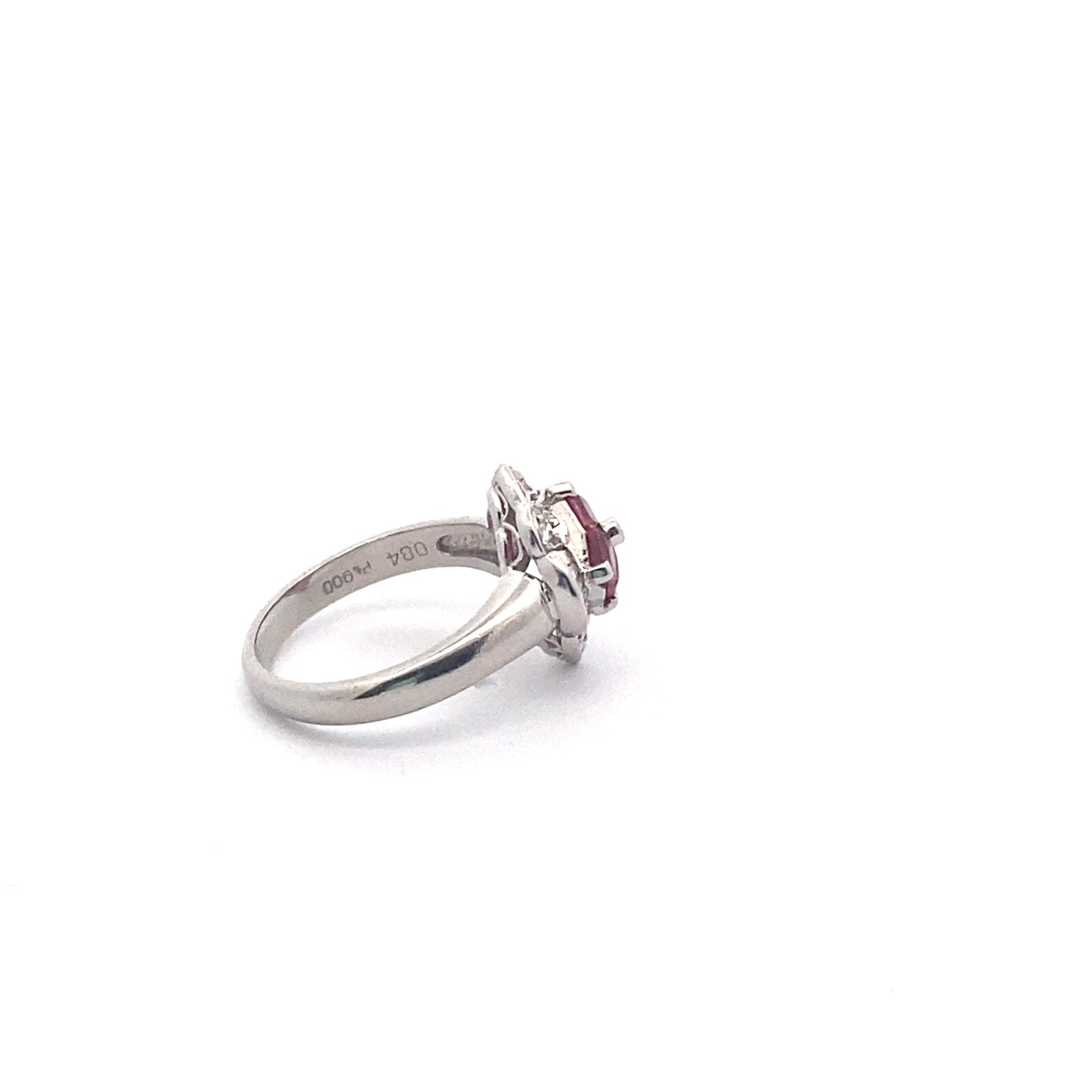 Ruby Diamond Platinum Ring