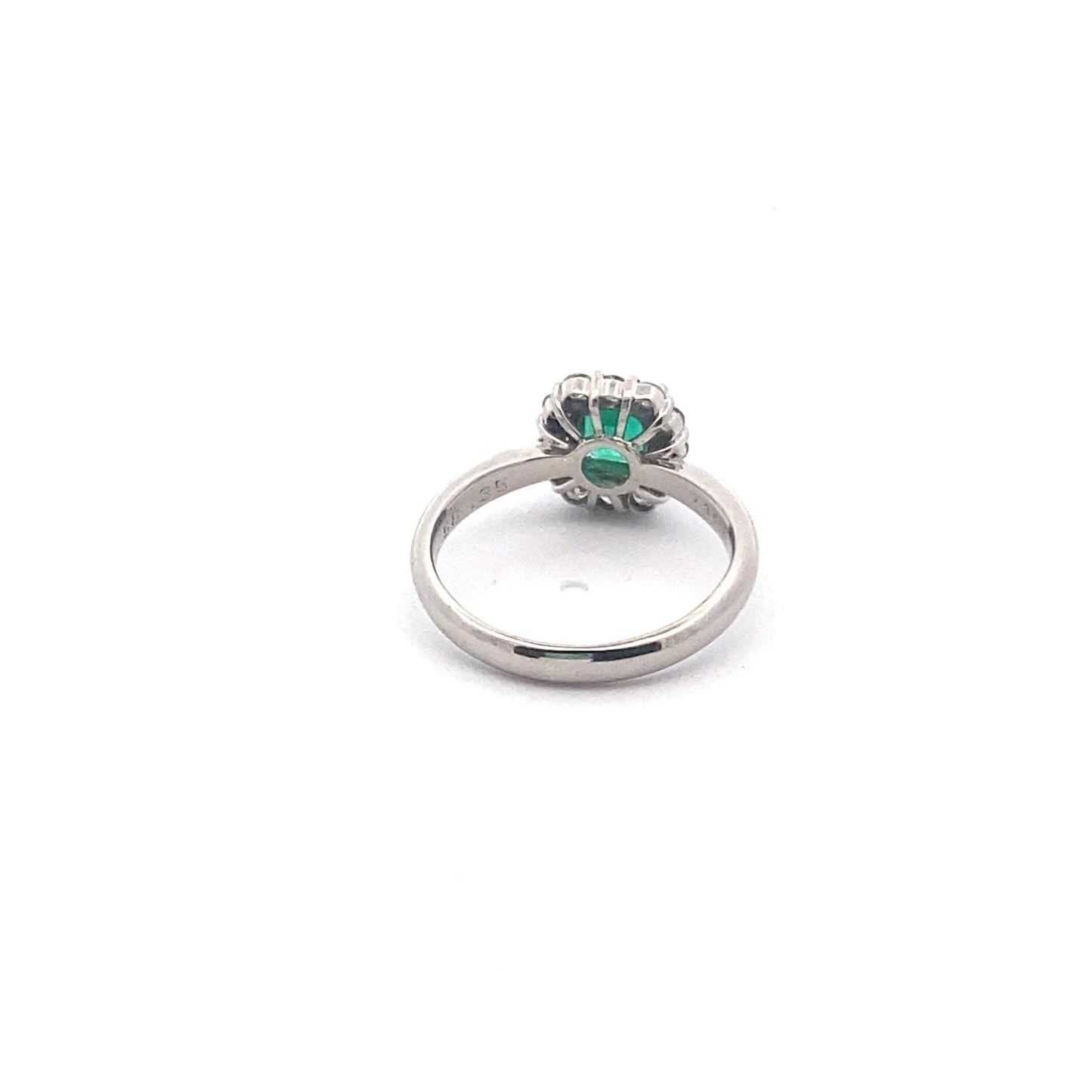 Emerald Diamond Platinum Ring