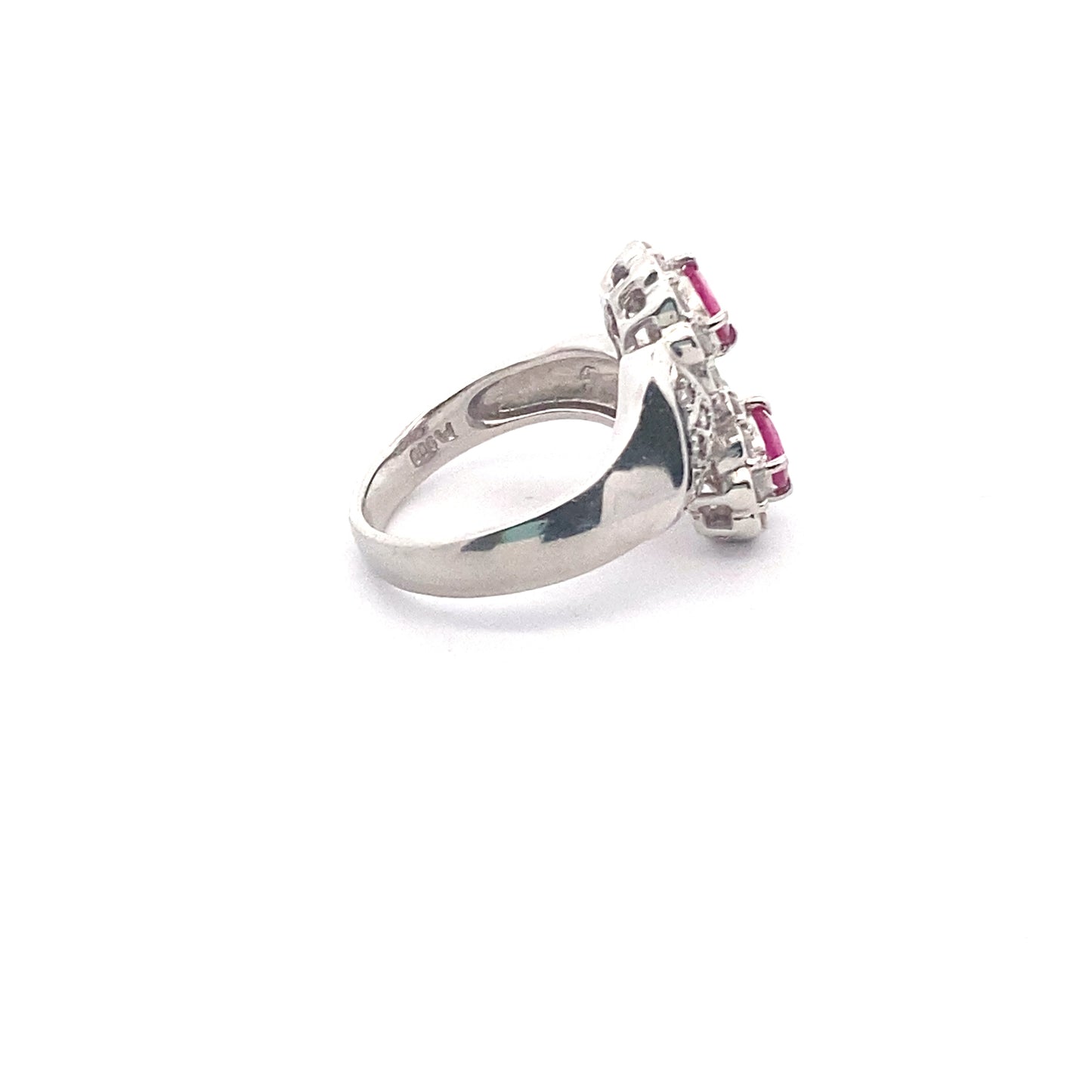 Ruby Diamond Platinum Ring