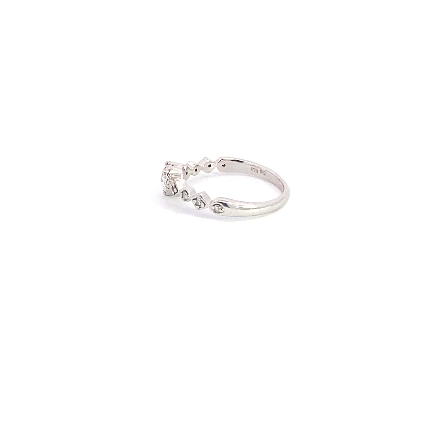 Diamond K18WG Ring