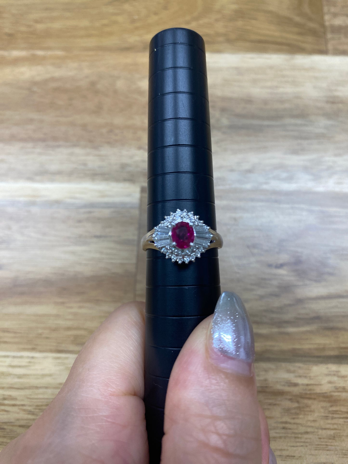 Ruby Diamond Platinum Ring