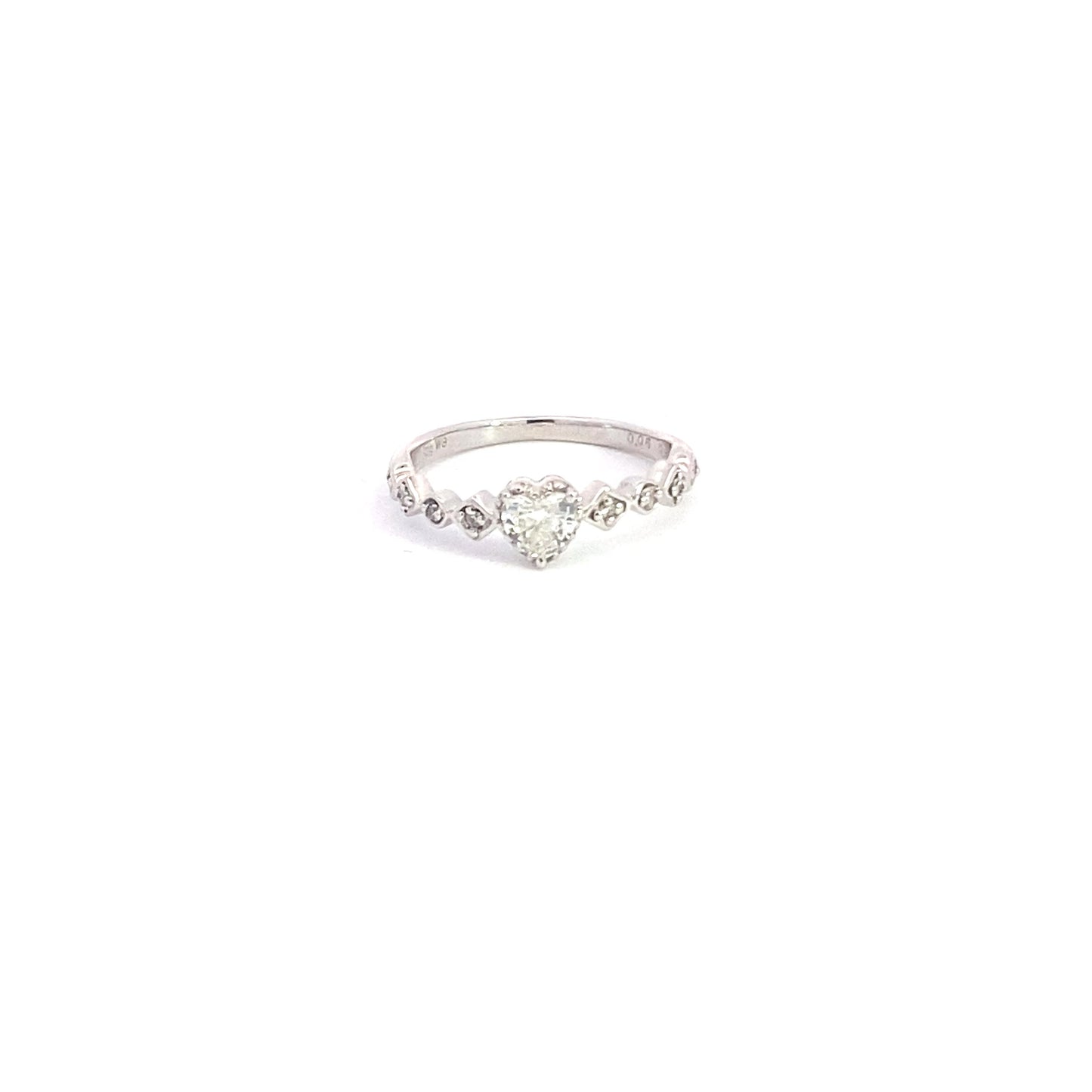 Diamond K18WG Ring