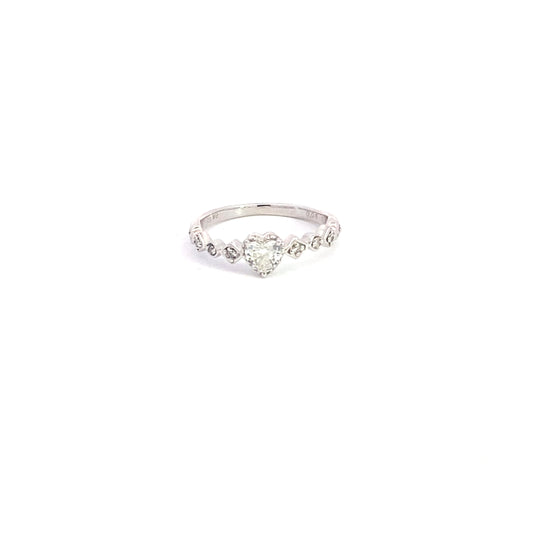 Diamond K18WG Ring