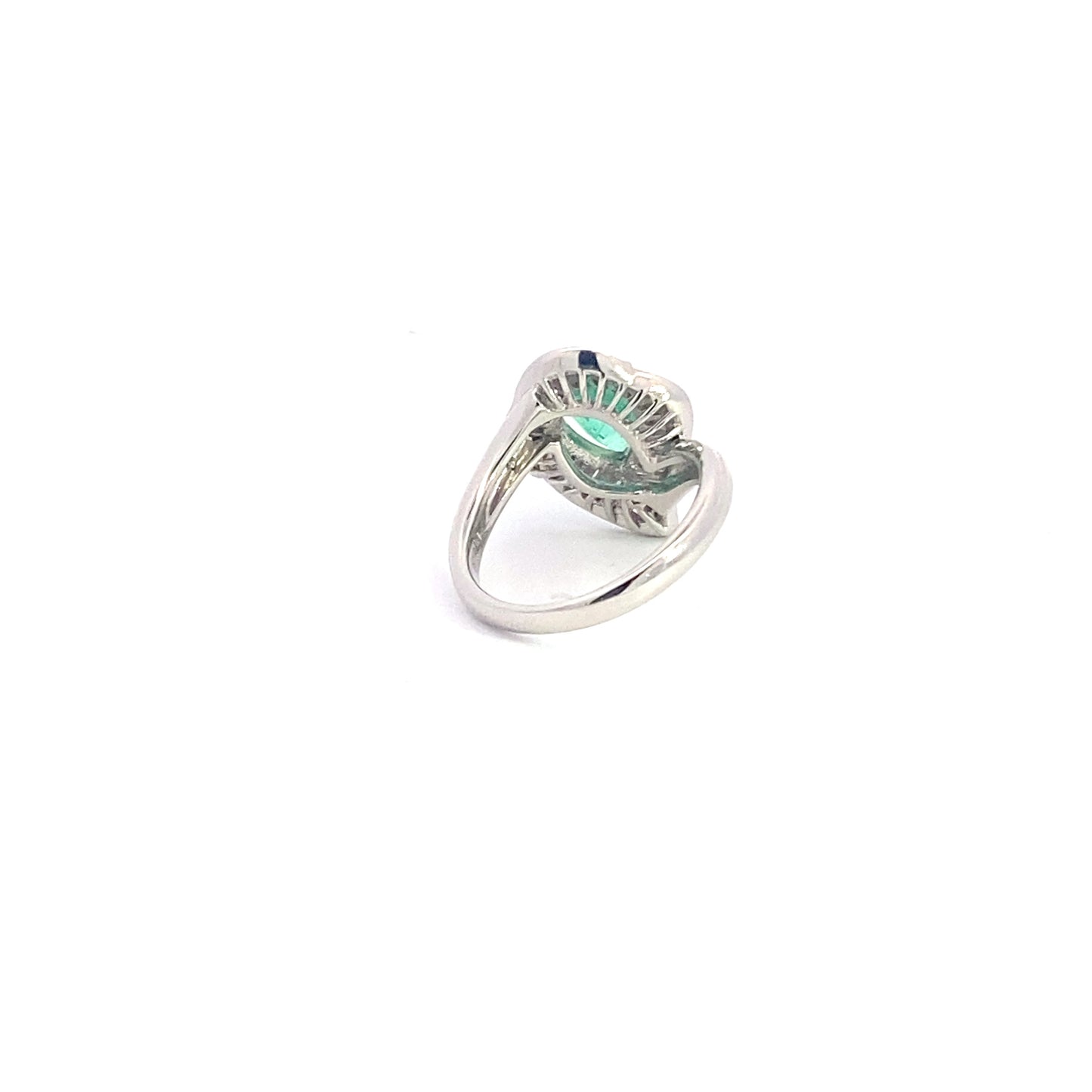 Emerald Diamond Platinum Ring