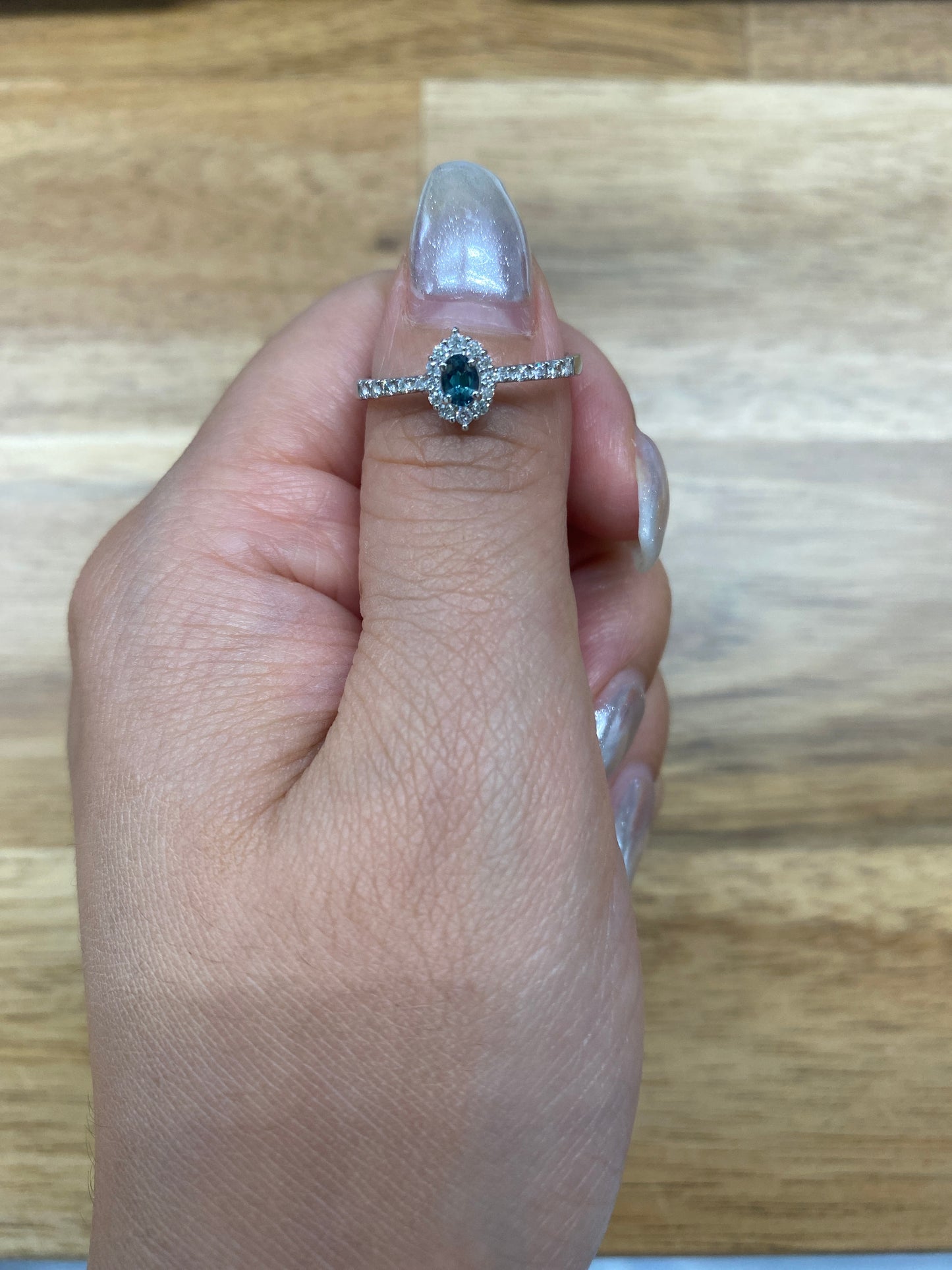 Alexandrite Diamond platinum Ring